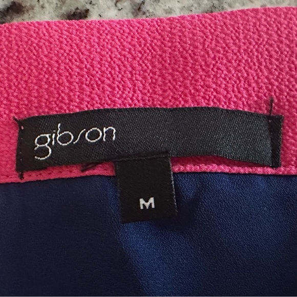 Gibson Blue Asymmetrical A-Line Skirt - Picture 4 of 8